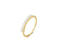 Wycian Ring Women White Gold Rings 9K Au375 Size P 1/2 White Princess 6mm Moissanite Stackable for Ladies Premium