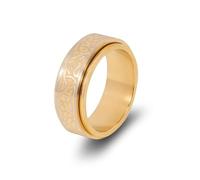 Wycian Rings Vintage, Promise Rings Gold for Women Stainless Steel Size x 1/2 7.8mm Spinner with Celtic Knots Personalized Gifts for Mother Birthday