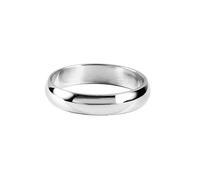 Wycian Rings Vintage White Gold Ring for Women 18K Au750 Glossy Plain Size R 1/2 Fashion for Ladies New Year Jewelry