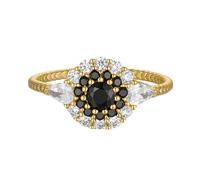 Wycian Ruby Ring Bands for Women 14K Solid Rose Gold Ring Au585 Size J 1/2 Red Round Ruby Stackable for Aunt Classic