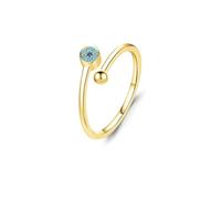 Wycian Ruby Ring Women 14K Rings for Women Real Gold Solid Au585 Size J 1/2 Pink Round Ruby Stackable for Sister Simple