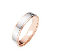 Wycian Simple Rings for Men Rose Gold Wedding Rings 14K White Gold & Yellow Gold Silver Rose Gold Polish Size x 1/2 Solid Not Plated Premium for Wife Wedding
