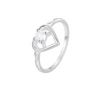 Wycian The Promise Ring Pear Shaped Engagement Ring 9K White Gold Au375 Size Q 1/2 White 5X7mm Moissanite Stackable for Aunt Modern