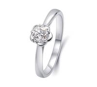 Wycian The Promise Ring, Silver Ring Man 14K White Gold Round Moissanite Size x 1/2 Stackable Knuckle for Women Mother'S Day