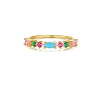 Wycian Unique Princess Cut Ring Gold Ring for Women 14K Au585 Size P 1/2 White Marquise Moissanite Stackable for Aunt Popular