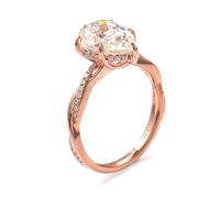 Wycian Vintage Engagement Rings Rose Gold Ring Engagement 18K Moissanite Teardrop Size P 1/2 Popular for Ladies Birthday Jewelry