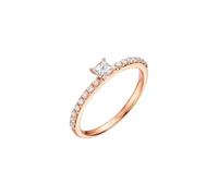 Wycian Women'S Engagement Ring Diamond Ring All Around Band 9K Rose Gold with 0.42CT Diamond Size P 1/2 Solid Not Plated Fashion for Sister Cocktail Jewelry