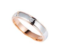 Wycian Women'S Promise Rings Diamond Jewelrydiamond Wedding Rings 9K White Gold & Yellow Gold Silver Rose Gold with 0.01CT Diamond Size M 1/2 Solid Not Plated Popular for Sister Thanksgiving
