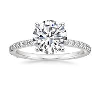 Wycian Women's Wedding Bands Sterling Silver, 50th Anniversary Wedding Ring Eternity with Cubic Zirconia for Her Size R 1/2