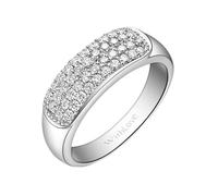 Wycian Womens Wedding Rings Diamond Engagement Rings for Women 18K White Gold Silver with 0.3CT Diamond Size M 1/2 Solid Not Plated Premium for Sister Christmas
