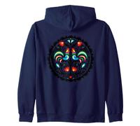 WYCINANKA LOWICZ Poland Wielkanoc Folk Flowers Polish Easter Zip Hoodie