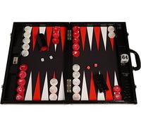 Wycliffe Brothers 21" Tournament Backgammon Set - Black Croco Board with Black Field - Gen III