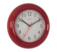 Acctim Wycombe Kitchen Wall Clock Quartz Arabic Numerals 22cm in Red Acctim Red