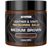 WYCOON 250 g Leather Repair Set Medium Brown, Leather Care & Leather Paint for Leather Sofas, Car Seats, Furniture, Shoes - Effective Repair of Faded and Scratched Leathers