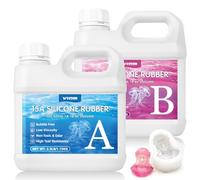 WYCOON Silicone Mould Making Kit, Translucent Silicone Rubber, 2.3Kg Super Elastic Liquid Mould Making Silicone - Ideal for 3D Molds, Resin Casting, Candle & Soap Molds