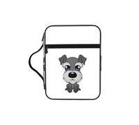WYCZHY Adorable Schnauzer Waterproof Bible Carrying Case with Smooth Zippers Large Capacity Storage Bag for Bible Study Supplies