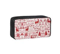 WYCZHY Animal Wilderness Bear Deer Printed Big Capacity Pencil Pouch, Lightweight Fabric Pen Bag, Organizer for Adult College
