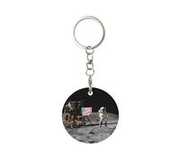WYCZHY Astronaut On The Moon Printing Key Holder For Compact Key Organizer For Key Chain, Key Ring For Car Fobs Key Chains