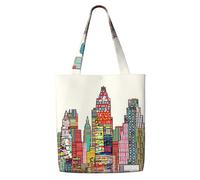 WYCZHY Austin Texas Print Large Reusable Heavy Duty Tote Bag Pack Available Premium Canvas Reusable Gift Bags Work Shopping
