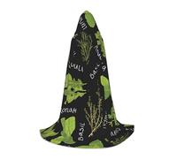 WYCZHY Basil Thyme Dill & Rosemary Teen Cosplay Costume Hooded Cape Cloak Witch Vampire Wizard Masquerade Ball Halloween Party