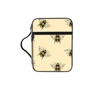 WYCZHY Bee Waterproof Bible Carrying Case with Smooth Zippers Large Capacity Storage Bag for Bible Study Supplies