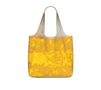 WYCZHY Beer foam Printed Reusable Tote Bag Foldable, Large Capacity Shopping Bag for Daily Use and Commuting