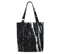 WYCZHY Black And White Marble Print Large Reusable Heavy Duty Tote Bag Pack Available Premium Canvas Reusable Gift Bags Work Shopping