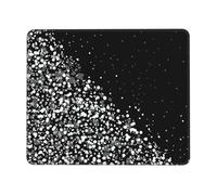WYCZHY Black white glitter Enhanced Control Mouse Pad with Lock Stitch Edge Large Thick Non-Slip Desk Mat for Office Task