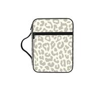 WYCZHY Brown Pattern Leopard Waterproof Bible Carrying Case with Smooth Zippers Large Capacity Storage Bag for Bible Study Supplies
