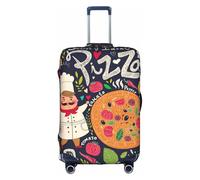 WYCZHY Chef Pizza Printing Large Suitcase Cover, Elastic Suitcase Cover with Zipper, Protects Luggage During Travel