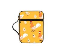 WYCZHY Chicken Chick Waterproof Bible Carrying Case with Smooth Zippers Large Capacity Storage Bag for Bible Study Supplies