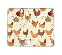 WYCZHY Chicken Pattern Enhanced Control Mouse Pad with Lock Stitch Edge Large Thick Non-Slip Desk Mat for Office Task