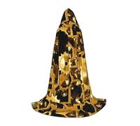WYCZHY Clock Gear Teen Cosplay Costume Hooded Cape Cloak Witch Vampire Wizard Masquerade Ball Halloween Party