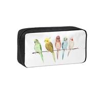 WYCZHY Colorful Parrots On Tree Printed Big Capacity Pencil Pouch, Lightweight Fabric Pen Bag, Organizer for Adult College