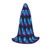 WYCZHY Cool Star River Teen Cosplay Costume Hooded Cape Cloak Witch Vampire Wizard Masquerade Ball Halloween Party