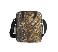 WYCZHY Cool Steampunk Gears Printed See Through Lunch Bag, Clear PVC Tote with Mesh Pockets and Adjustable Strap for Work
