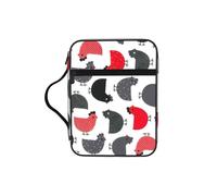 WYCZHY Creative Cartoon Chicken Waterproof Bible Carrying Case with Smooth Zippers Large Capacity Storage Bag for Bible Study Supplies