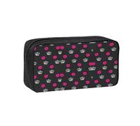 WYCZHY Crown and Lips Printed Big Capacity Pencil Pouch, Lightweight Fabric Pen Bag, Organizer for Adult College