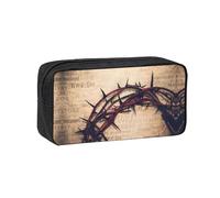 WYCZHY Crown of Thorns Printed Big Capacity Pencil Pouch, Lightweight Fabric Pen Bag, Organizer for Adult College