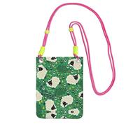 WYCZHY Cute Cartoon Sheep Printing Travel Cell Phone Pouch Crossbody Bag With Shoulder Strap For Phone,Walking Passport,Wallet