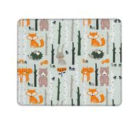 WYCZHY Cute Fox Bear Bird Tree Printing Large Gaming Mouse Pad, Computer Keyboard Mouse Mat Desk Pad For Gaming Rooms, Home Offices