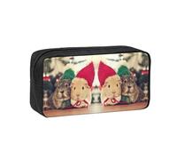 WYCZHY Cute Guinea Pigs Printed Big Capacity Pencil Pouch, Lightweight Fabric Pen Bag, Organizer for Adult College