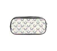 WYCZHY Cute Panda Bamboo Star Printed Transparent Pencil Pouch, Heavy Duty PVC Zipper Bag, Sturdy Organizer for Markers