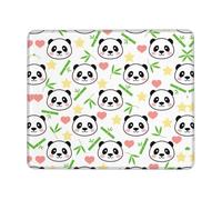 WYCZHY Cute Panda Bamboo Star Printing Large Gaming Mouse Pad, Computer Keyboard Mouse Mat Desk Pad For Gaming Rooms, Home Offices