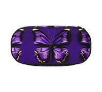 WYCZHY Cute Purple Butterfly High Capacity Pencil Case,Pencil Bag Pouch Box Organizer Pen Case, Aesthetic Supply for Adults