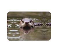 WYCZHY Cute Water Tower Printing Diatomaceous Bath Mat,Non-Slip 23.6 X 15.7 Inch Mat,Easy To Store,Bath Mats For Bath Kitchen