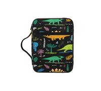 WYCZHY Dinosaur Palm Leaf Waterproof Bible Carrying Case with Smooth Zippers Large Capacity Storage Bag for Bible Study Supplies