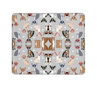 WYCZHY Dog Glasses Enhanced Control Mouse Pad with Lock Stitch Edge Large Thick Non-Slip Desk Mat for Office Task