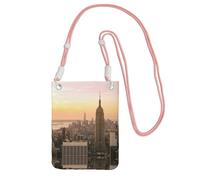 WYCZHY Empire State Building Printing Travel Cell Phone Pouch Crossbody Bag With Shoulder Strap For Phone,Walking Passport,Wallet