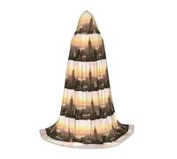 WYCZHY Empire State Building Teen Cosplay Costume Hooded Cape Cloak Witch Vampire Wizard Masquerade Ball Halloween Party